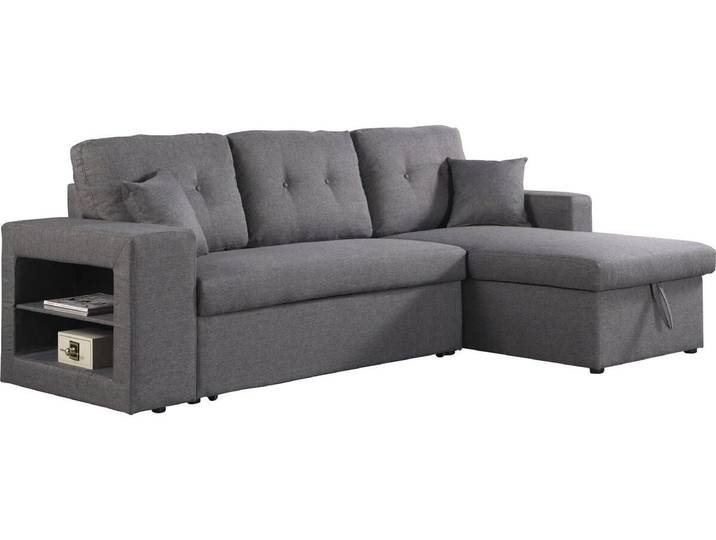 Ecksofa reversibel mit Schlaffunktion \ Axel\ - 3-Sitzer - Grau