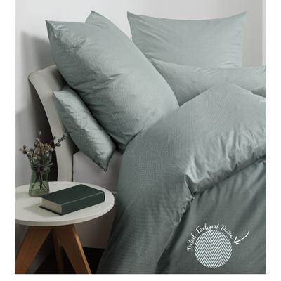 Bettwäsche JANINE "Interlock-Jersey59000 3", grün (salbeigrün), B/L: 155cm x 200cm, 1 Stk., 1 Stk., Interlock-Jersey, B/L: 80cm x 80cm, Interlock-Jersey, Obermaterial: 100% Baumwolle, Bettwäsche, Bettwäsche, mit Reissverschluss