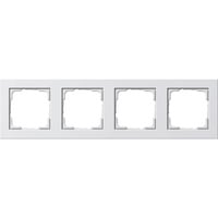 Rahmen vierfach Reinweiß glänzend Kunststoff Thermoplast Unterputzmontage IP20 weiß (glänzend), Retail