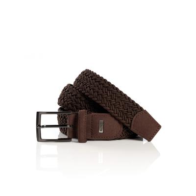 Flechtgürtel MONTI "HAVANNA", Herren, Gr. 105, weiß (braun), Materialmix, Gürtel, Flechtgürtel