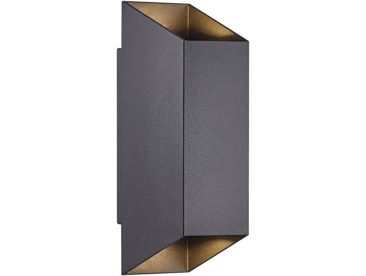 NORDLUX Wandlampe aussen Nico Square Schwarz Aluminium B 8 cm IP54