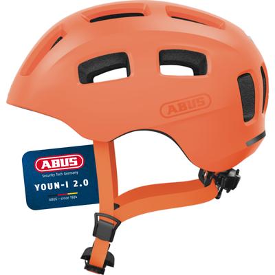 Fahrradhelm ABUS "YOUN-I 2.0" Gr. S, orange (mono orange), Helme, S/904 Kopfumfang: 48cm - 54cm