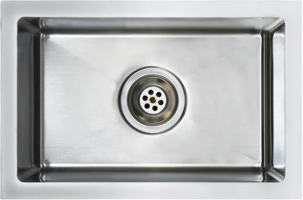 Belfry Kitchen Andrews 290mm W Steel Kitchen Sink Chrome 440mm L