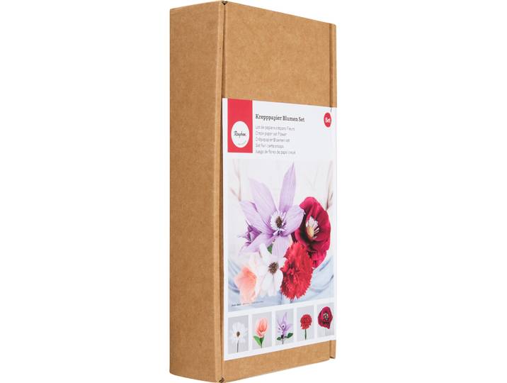 Krepppapier Blumen Set, sortiert, 105g/m2, Box