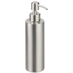Relaxdays 2 x Seifenspender Edelstahl Silber