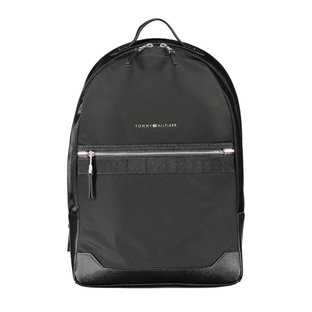 Tommy Hilfiger Rucksack Schwarzer Nylon-Rucksack