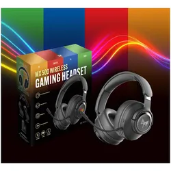 Maxx Tech MX500 Wireless Gam- (Kabelgebunden, Kabellos), Gaming Headset, Schwarz