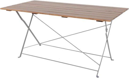 Famanu Klappbare Gartentisch - Akazienholz und Stahl 120x60cm