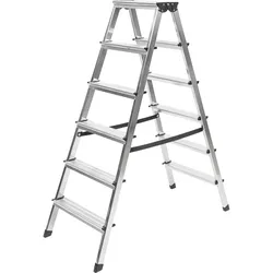 Stier, Leiter + Gerüst, Stufen Stehleiter 2x6 Stufen beidseitig begehbar (Stehleiter)