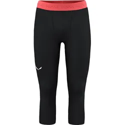 Salewa, Herren, Funktionsunterhose, Cristallo Warm Alpine Merino Responsive 3/4 Leggings (L), Schwarz