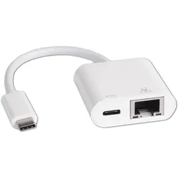 DLH USB-C Network Adapter (Male) To Rj45 Gigabit Ethernet (Female) A (USB-C, 2 Ports), Dockingstation + USB Hub