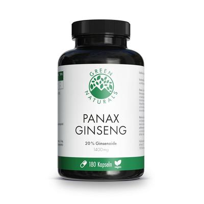 Green Naturals Panax Ginseng hochdos.vegan Kapseln 180 St