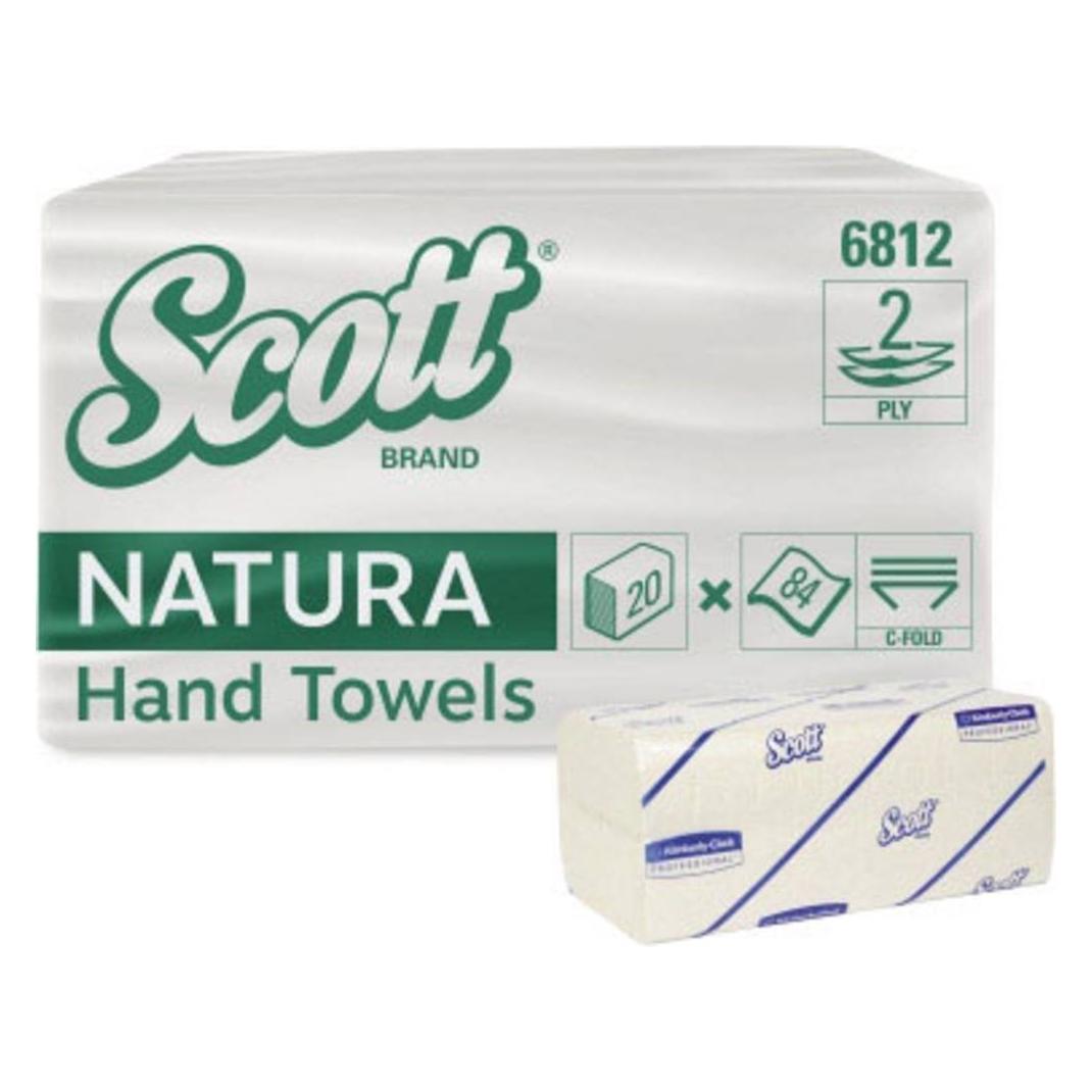 Kimberly-Clark Papierhandtuch Natura Masse: 50 x 25 cm (B x L) 100 % Recyclingpapier Farbe des Papierhandtuches:... (6812)