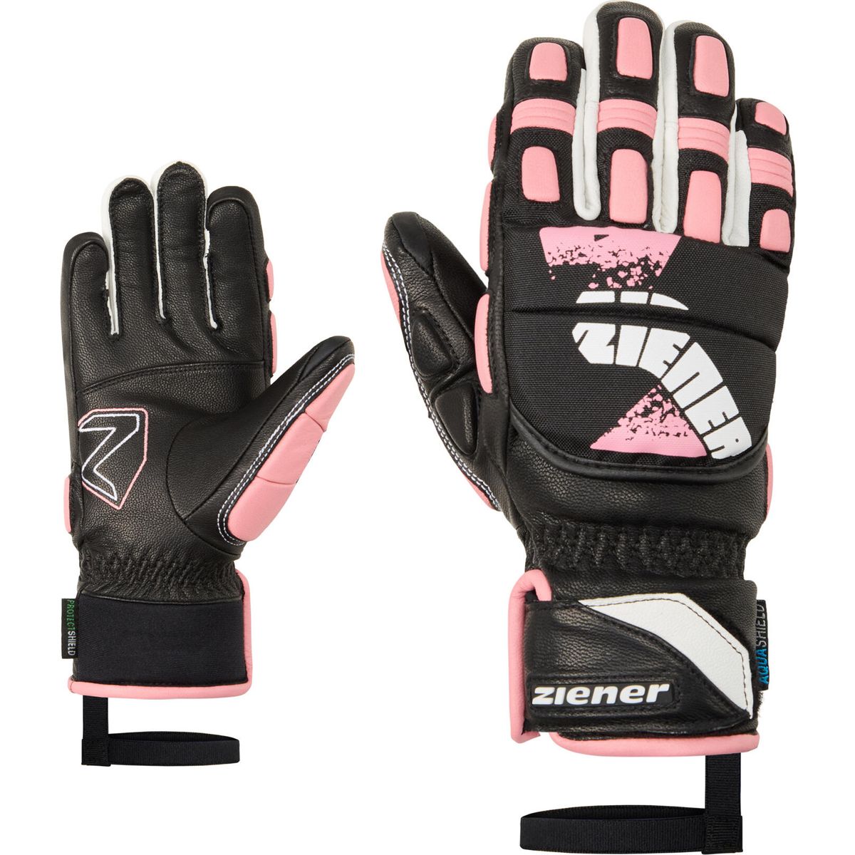 Ziener Lonos-z AS PR Glove Junior Unisex black.pink vanilla (12342) 6 115028-12342-6