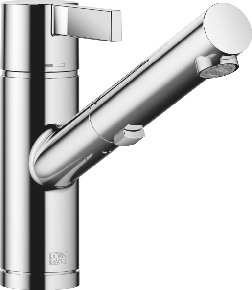 Robinet de cuisine extractible Dornbracht Eno 33871760-00, avec douchette extractible, saillie de 206 mm, chromé