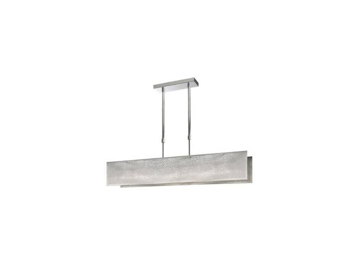 Suspension linéaire 4 lumières en acier inoxydable gris