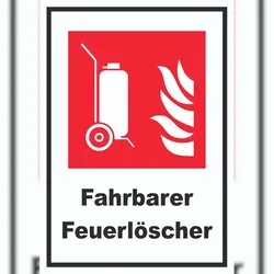 HB-Druck Fahrbarer Feuerlöscher Schild A1 (594x841mm)