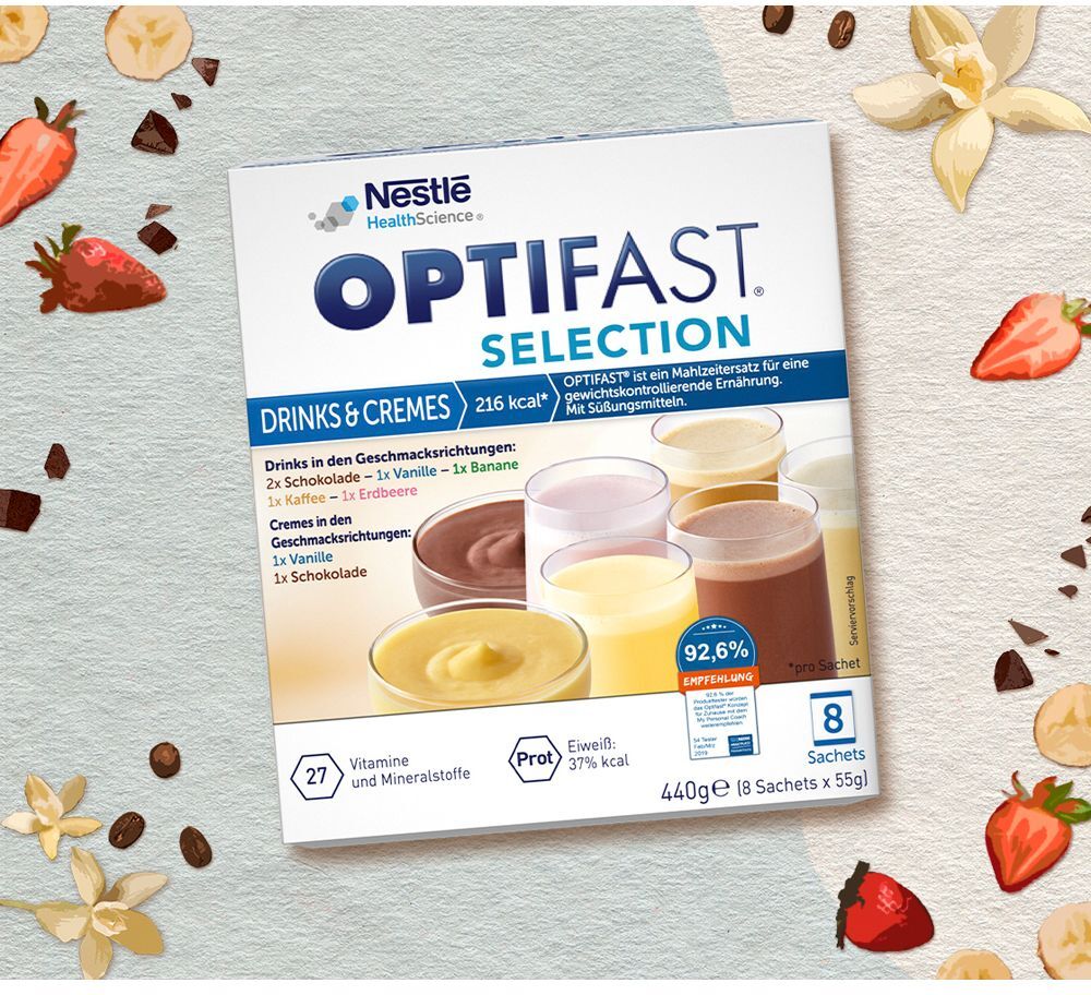 Optifast Selection Drinks & Cremes Pulver 8x55 g