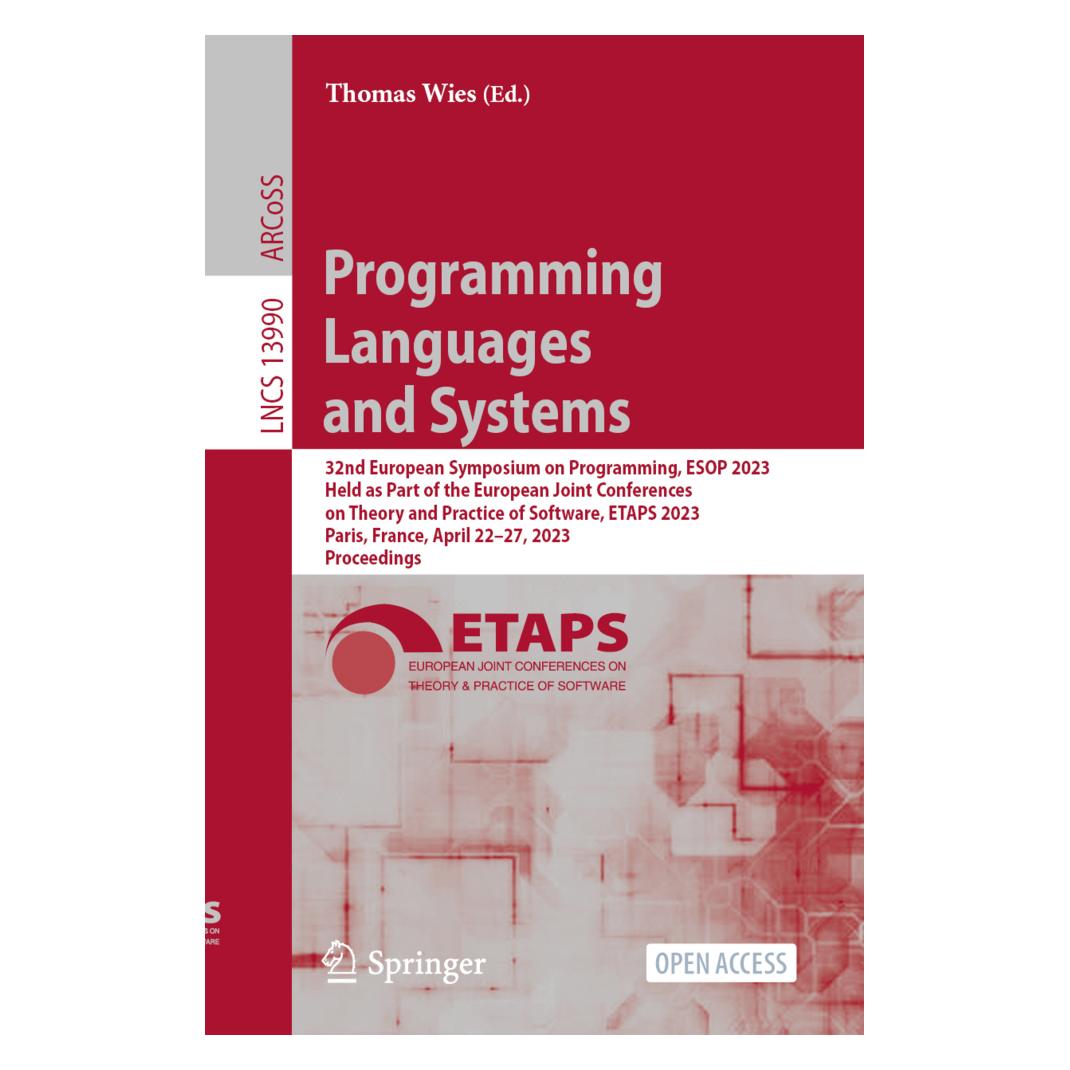 Springer Programming Languages and Systems (Englisch, Softcover, Thomas Wies) (56944865)