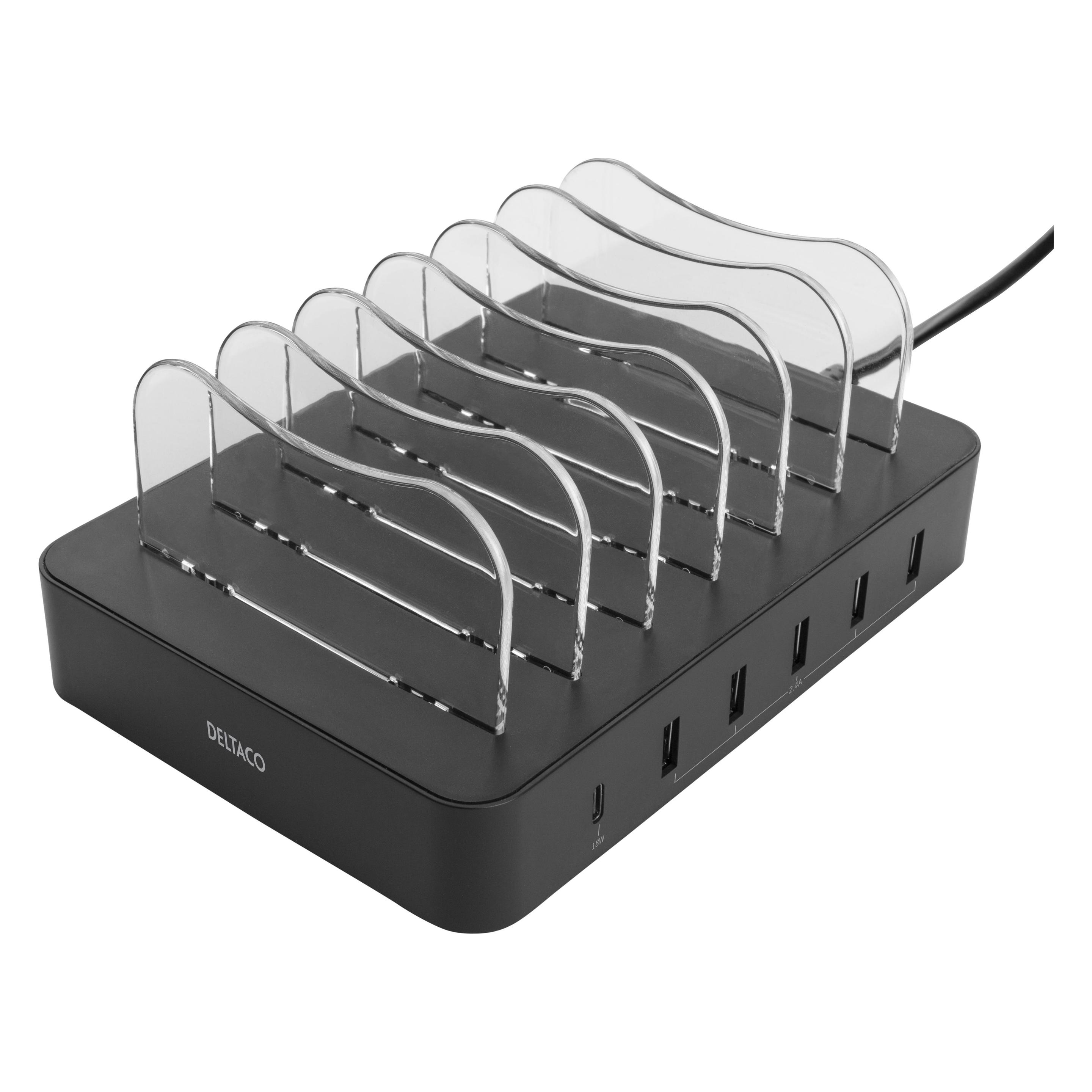Deltaco DPS-0200 (50 W, 6 Ports) (7333048050281)