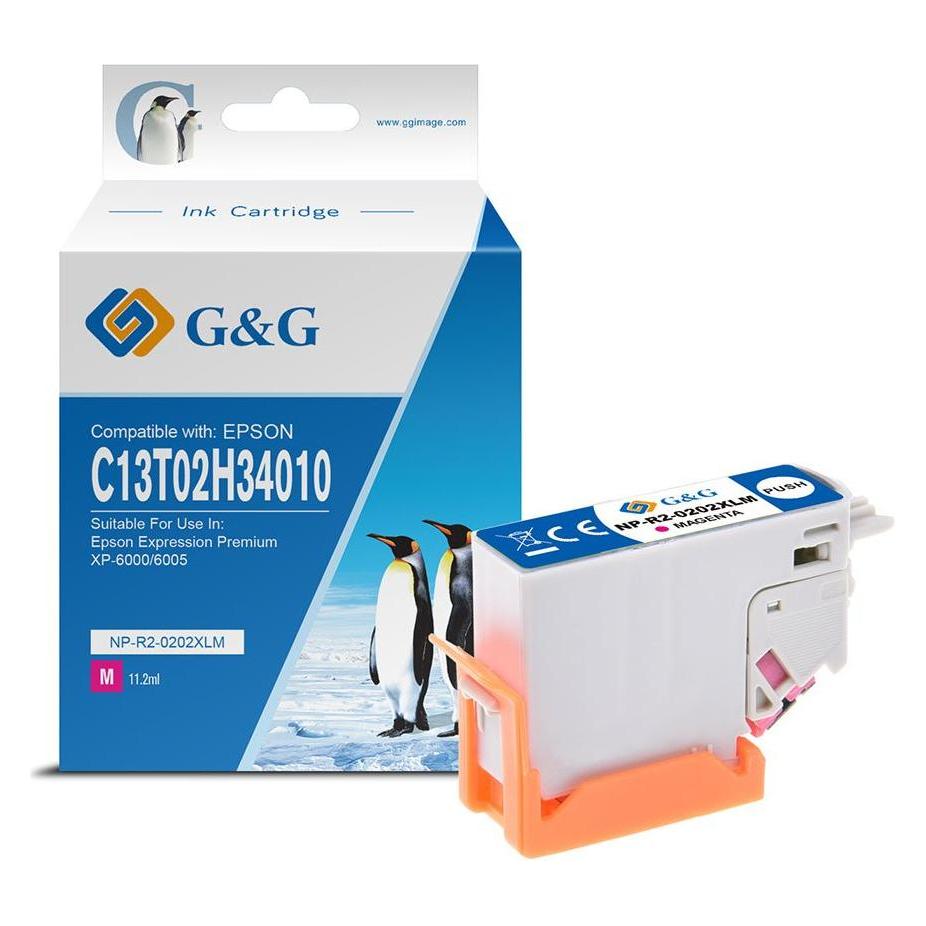 G&G kompatibel Ink mit C13T02H34010, NP-E-0202XLM, magenta (15177)