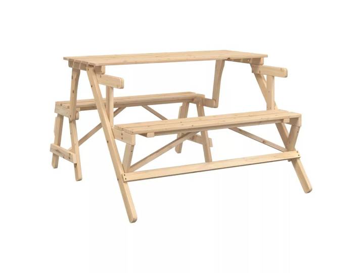 VidaXL - Picknicktisch mit bänken holz, One Size, Braun