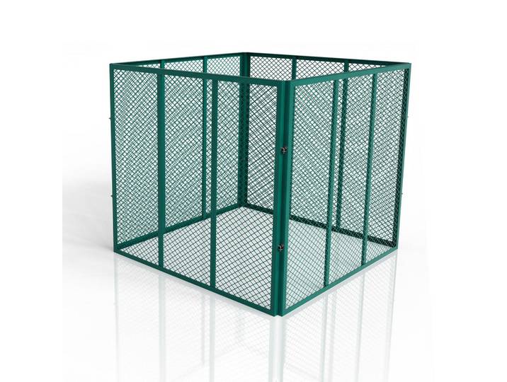 Juskys Komposter Metall dunkelgrün 450L, Grün, 80x70x80 cm, Gartenzubehör, Gartenpflege, Gartengeräte