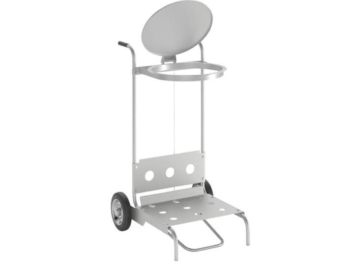 VAR Pedal-Müllsackständer aus Stahl Mobil, handfreie Bedienung, für Volumen 120 l