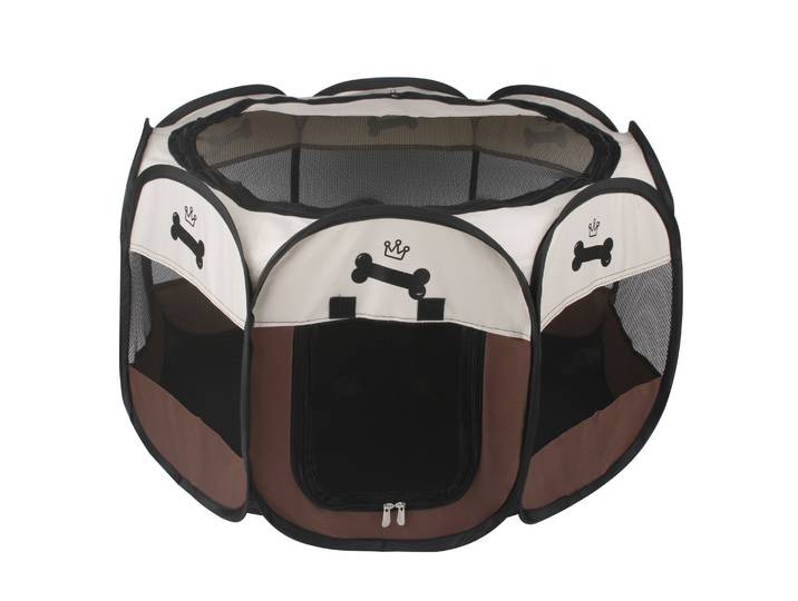 Welpenauslauf faltbar beige/braun