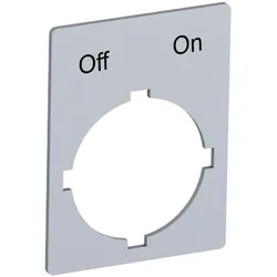 ABB Rectangularlegendplate29,6x39mmalum SK615552-53 Beschriftungsschild, P.21 Off, P.22 On  - 10 Stück