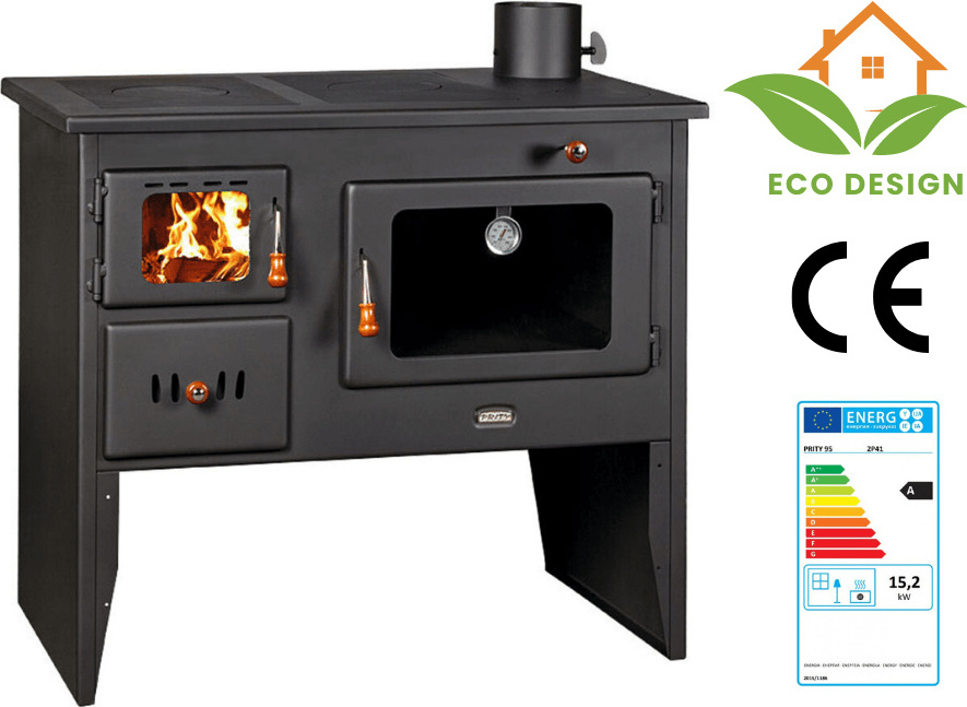 Küchenofen Holzherd Beine Ofen Prity 2P41 BImSchII 15.2kw
