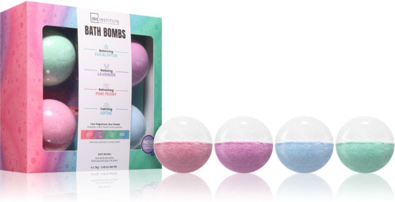IDC Institute Pure Energy lot de fabrication de boules effervescentes pour le bain 4x70 g