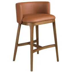 AC ANGEL CERDA Angel Cerdá Hocker aus braunem Kunstleder 4158C 53 x 51 x 84
