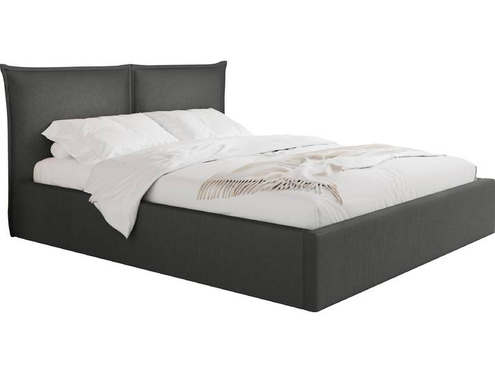 MIRJAN24 Polsterbett Pirkun, Doppelbett mit Bettkasten, Ehebett, Druckfeder, Lattenrost (Farbe: Kronos 22, Größe: 140x200 cm)