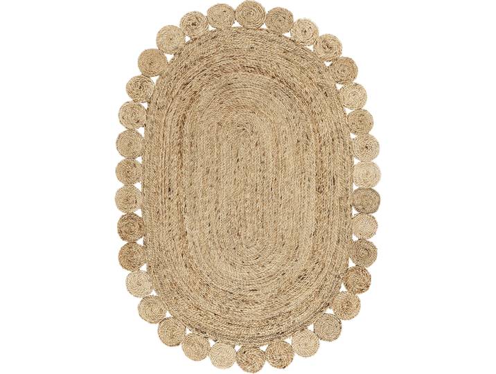 Teppich Chandra Natur Einfarbig Jute 120 x 170 cm