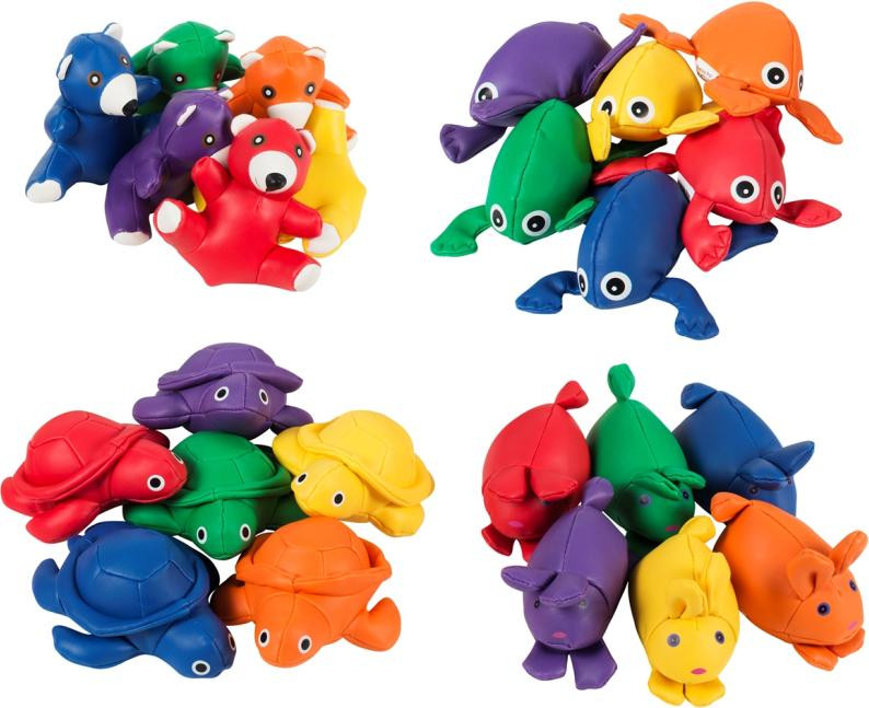 Spordas set van 6 kleurrijke worpzakken