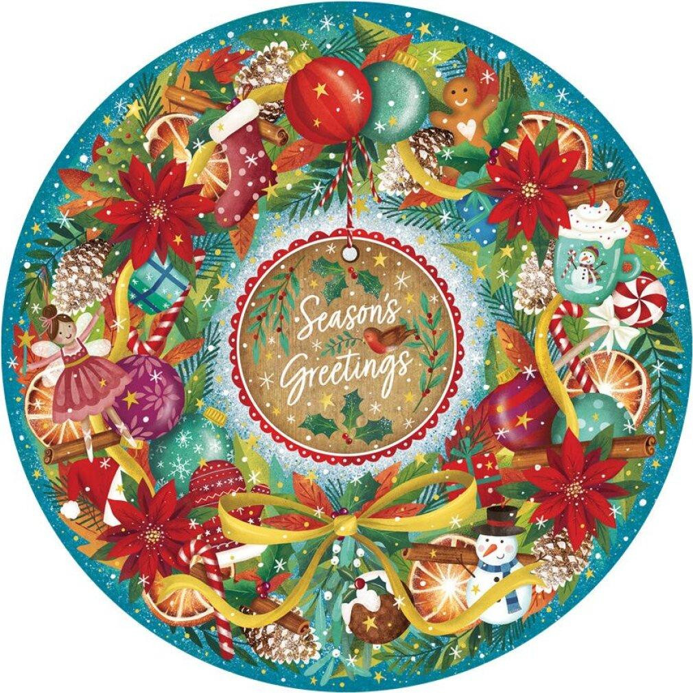 Gibsons Ronde Puzzel Kerstgroeten 500 stukjes