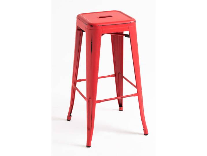 4er Set Torix Vintage Hocker 73 cm - Rot vintage