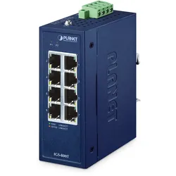 PLANET IGS-800T Industrial Railmount Gigabit Switch, 8x RJ-45