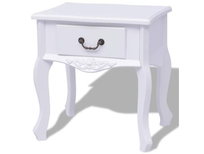 GPUTYGHN Nachttische Zwei STK. Weiß MDF Gleitschublade,Beistelltisch,Nachtkonsole,Schubladenschrank,kleine Objekte,Innenraum