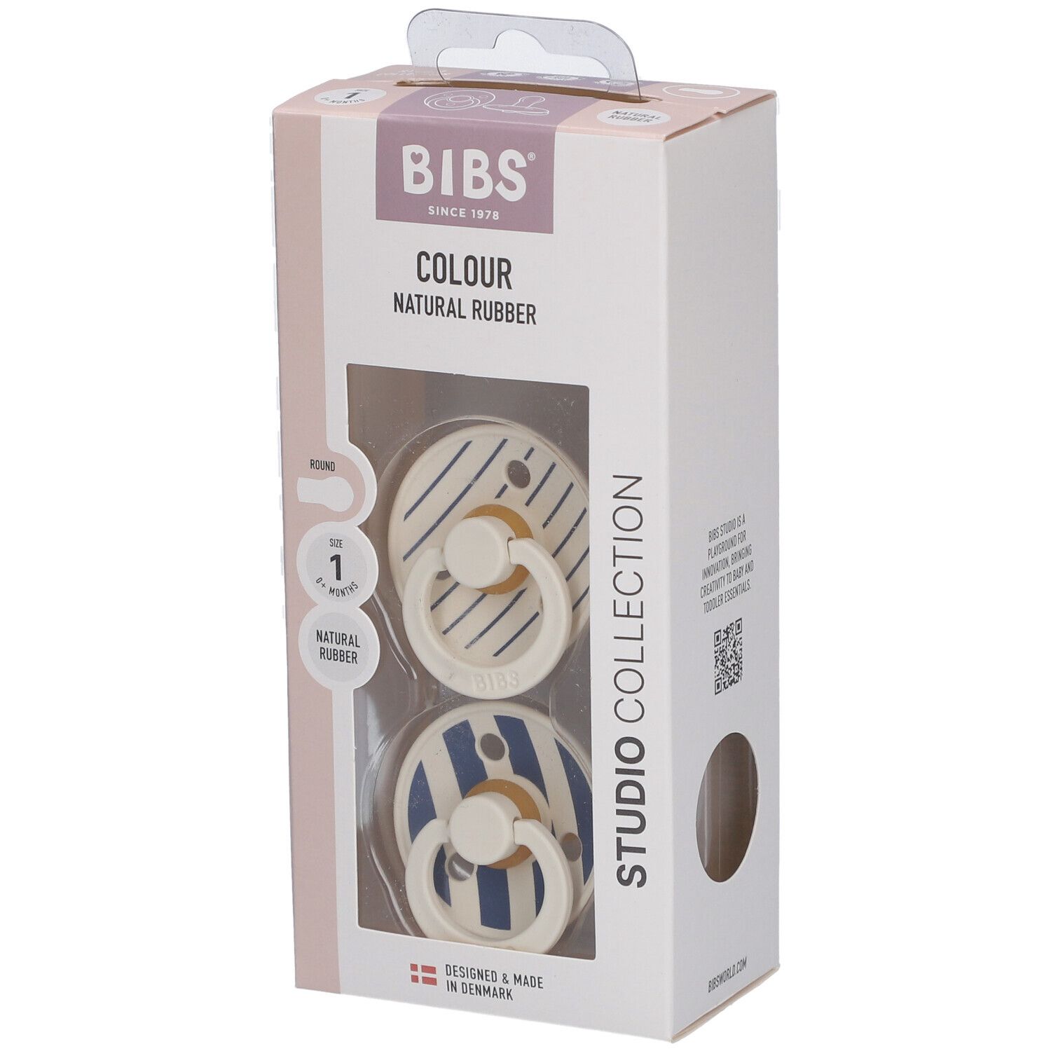 Bibs 1 - Studio Duo Pin Steel Blue St Schnullerkette