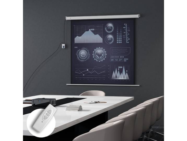 HOMCOM Écran Motorisé 85 4K HD Montage Mural/Plafond