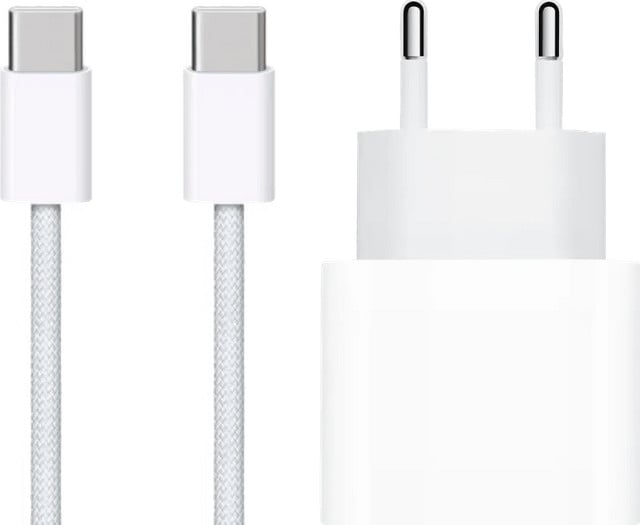 Apple USB-C Oplader 20W met 1m Nylon USB-C Kabel - Wit