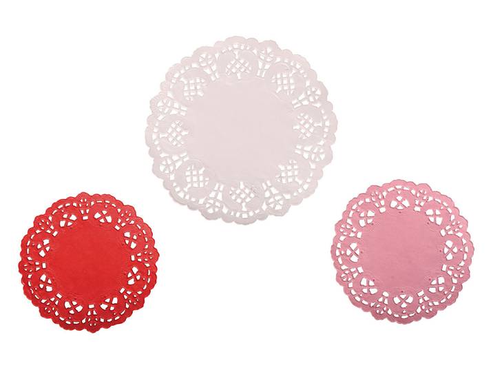 Rayher Spitzenpapier-Set Rund ⌀ 10 14 cm 60 Stück