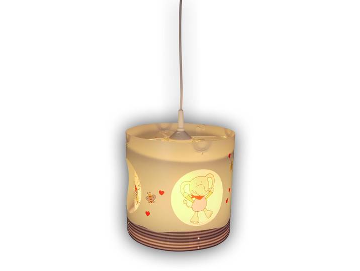 NIERMANN Hängeleuchte Lolo Lombardo, Kinderlampe, Kinderzimmer , bunt, 1, Ø 25cm H: 27cm, 1 Stk., Leuchten, Der innere Lampenschrim dreht sich sobald das Licht eingeschaltet ist, Hängeleuchte