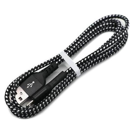 Maclean MCE473 - Micro-USB-Kabel, unterstützt Fast Charge 2,4 A, Datenübertragung, 5 V/2,4 A, schwar (1 m, USB 2.0) (MCE473)