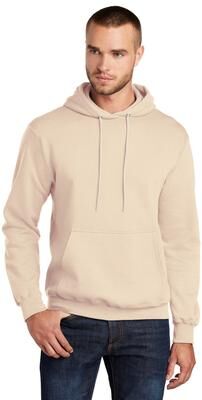 Port & Company PC78H Co Core Fleece Pullover Hooded Sweatshirt in Creme size 3XL