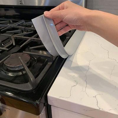 Smart Shopping Spot Silicone Gap Strip For Kitchen Gas Stove, Anti Oil And Anti Stain Silicone Sealing Insert clear
