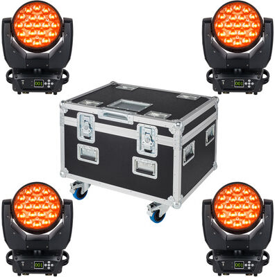 EuroLite LED TMH-X4 Zoom Wash Tour Pack Schwarz laminiert