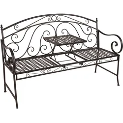 Tchibo - Gartenbank »Saket« - 148x55x96cm - schwarz -
